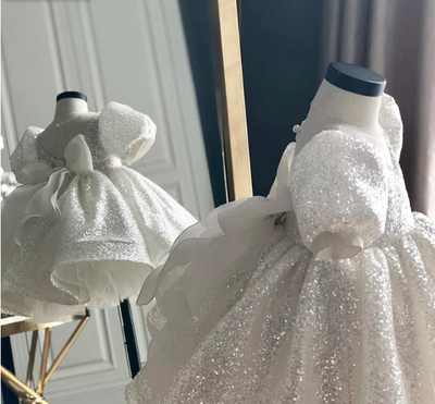 FG134 Sequins ball gown Flower girl dress