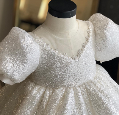 FG134 Sequins ball gown Flower girl dress