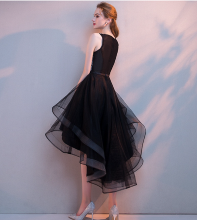 BH325 Short front long black Homecoming dresses ( 3 Colors )