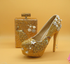 BS94 Gold Bridal Heel+Clutch bag