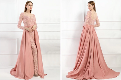 LG159 Luxury Muslim crystal beaded Evening Gown (10 Colors)