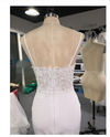 CW219 Simple Lace Spaghetti Strap open back Mermaid Wedding Dress
