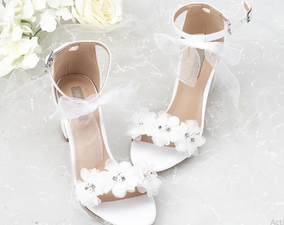 BS07 Sweet Bowknot flower Bridal Shoes (4 Colors)