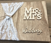 DIY161 Rustic Wooden Lace Wedding  Guest Book