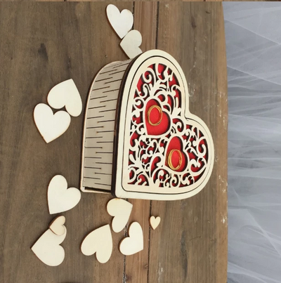 DIY165 Hearts drop unique  Wedding Guestbook (8 Styles)