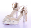 BS12 Ivory Pearl diamond Wedding Shoes