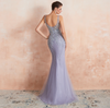 LG257 Lavender beaded Mermaid Evening Gowns