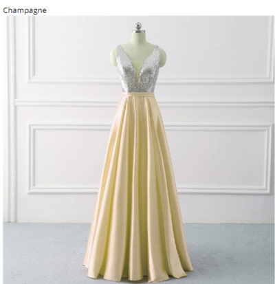 PP83 Sequins V Neck  Evening Gowns(9 Colors)