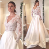 CW204 Long Sleeves A-line Wedding dress with Pocket