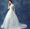 CW205 Simple Satin Lace A line  Bridal Gown