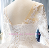 HW136 Gorgeous Long Sleeve Wedding Dress with chapel train