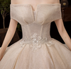 HW139 Gorgeous Shiny off the shoulder Wedding Gown