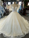 HW57 Luxury new design crystal shining Wedding Gown