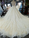 HW57 Luxury new design crystal shining Wedding Gown