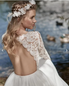 CW123 Plus size Vintage Long Sleeves Boho Wedding Dress