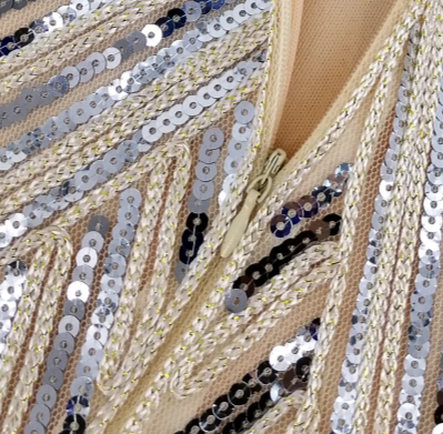 KP01 Sequin Fringe Great Gatsby Dresses for Party ( 2 Colors )