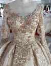 CG118 Luxury Arabic gold wedding gown