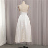 SS110 Real Photo simple satin Tea-length Wedding dresses