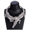BJ63 New Design Rhinestone Crocodile Pendant Necklace (3 Colors)