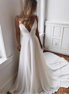 CW301 Minimalist V-neck A-line Wedding Dress
