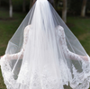 BV15 Real Photos 2 Layers Sequins Lace Wedding Veil