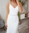 CW306 Simple Spaghetti Straps satin beach Wedding dress