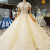 HW151 Real picture short sleeves o-neck wedding gown