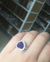 BJ172 Dark Blue crystal heart shaped Bridal Jewelry Sets