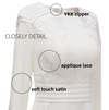 CW319 Real Photo minimalist long sleeves Satin Wedding Dress