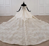 HW168 Off the shoulder short sleeve applique sequin flower Wedding Gown