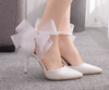 BS99 Classy satin big bow knot Bridal Heels (5 Colors)