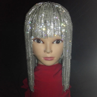 BJ513 full diamond tassel Wig for DJ,Singer,Dancer