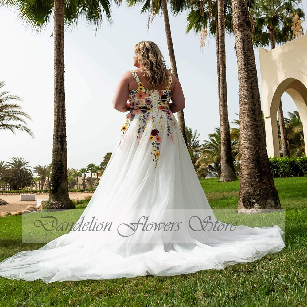 CG371 Floral Plus size wedding dress for pre wedding photoshoot