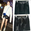 CK134 Leather skirts (Silver/Black)
