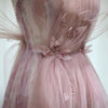 LG602 Spaghetti Straps sequin lilac Prom dress