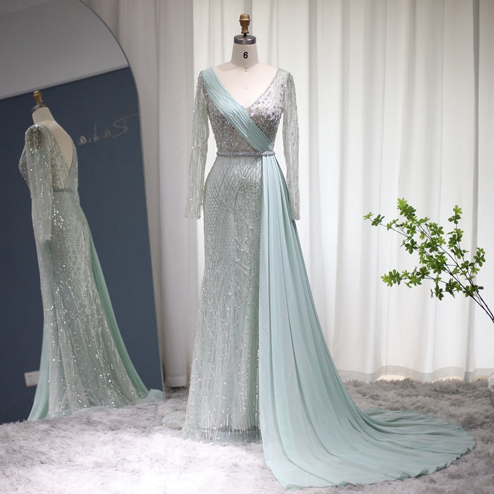 Aqua Evening Gowns