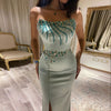 LG604 Luxury Evening gowns Turquoise Crystal beaded