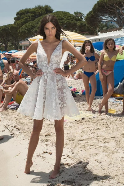 SS203 Short Beach Wedding Dress