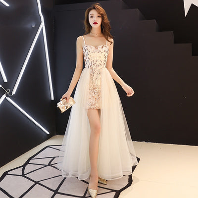 BH201 Champagne sequins Homecoming Dress