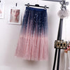 CK50 High waist Gradient Color tulle Skirts (3 Colors )