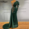 LG461 One Shoulder satin mermaid Evening Gowns (Custom colors)
