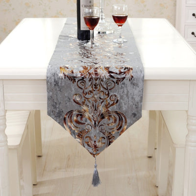 DIY365 Soft Flocking Table Runner with Tassel ( 6 Colors )