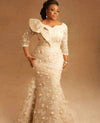 PP409 : 3/4 Sleeves mermaid Evening dress