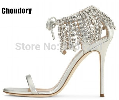 BS131 : 2 Styles diamonds Wedding heels ( 4 Colors )