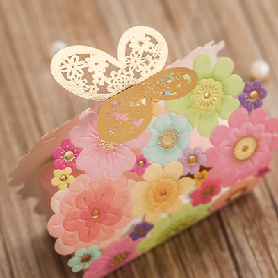DIY219 : 50pcs butterfly flower candy boxes