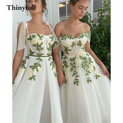 BH368 : 3 styles Leaves vine appliques Bridesmaid dresses
