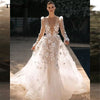CW725 : 3D Flower A-line Wedding Dresses