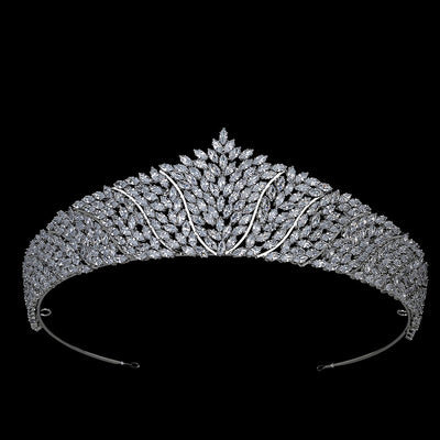 BJ438 Gorgeous diamond Wedding Crown