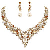 BJ81 Bridal Jewelry Set Necklace+Earrings(7 Colors)