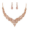 BJ81 Bridal Jewelry Set Necklace+Earrings(7 Colors)